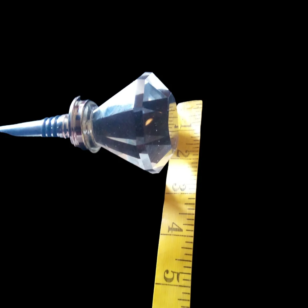 Large Crystal Wine Bottle Stopper Gem Shape